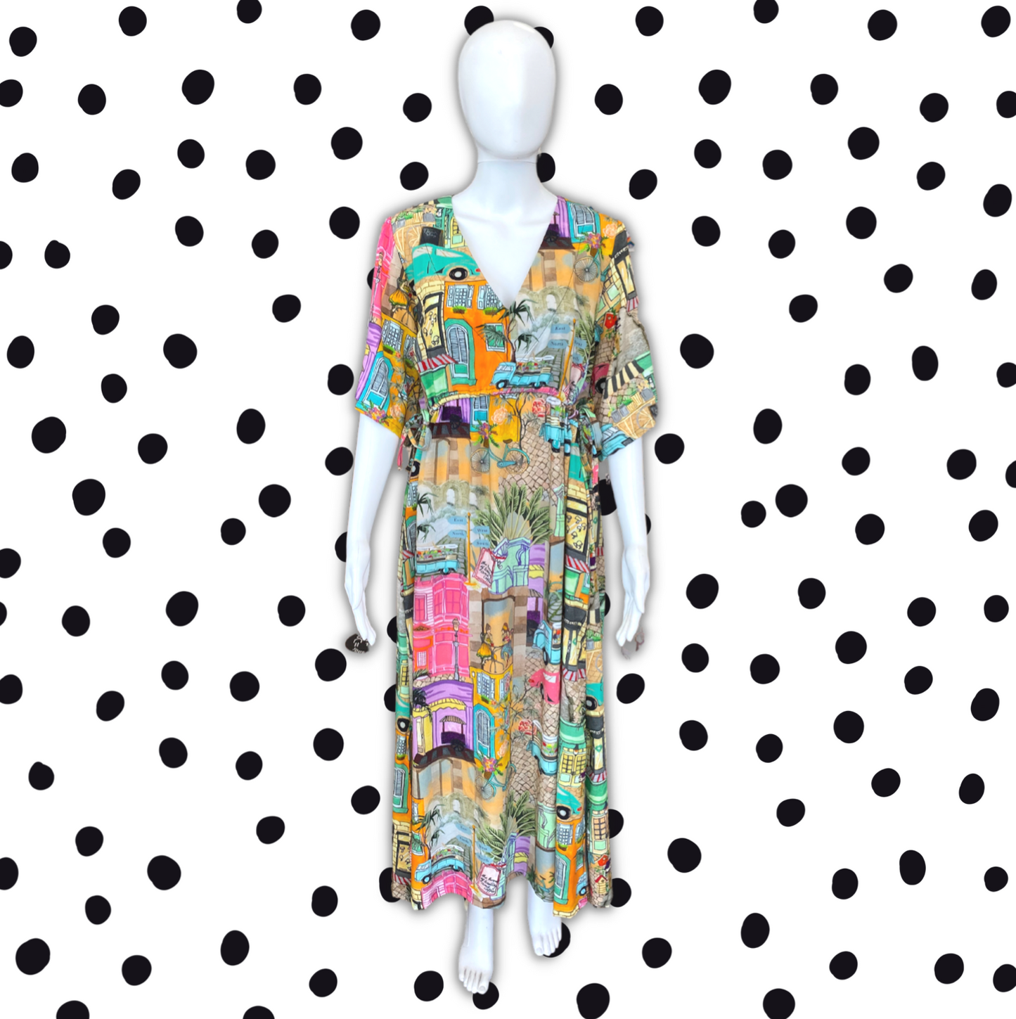 Ladies Holiday V Neck Maxi Dress (*Pre-order)