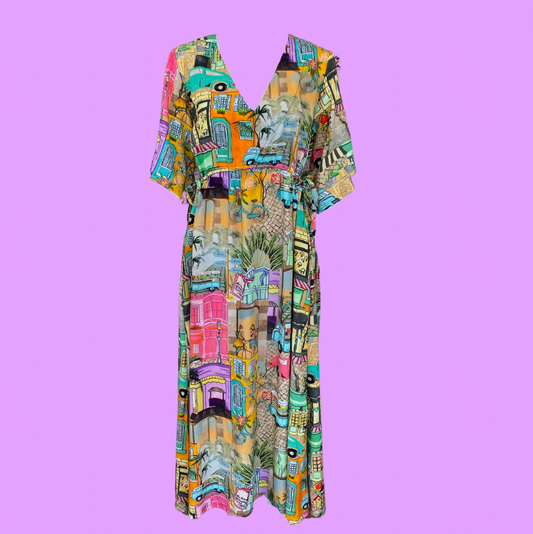Ladies Holiday V Neck Maxi Dress (*Pre-order)