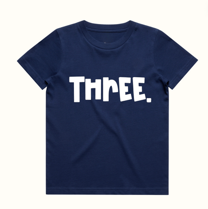 Birthday Tees - Kids Ages 2 to 6 - NAVY