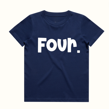 Birthday Tees - Kids Ages 2 to 6 - NAVY