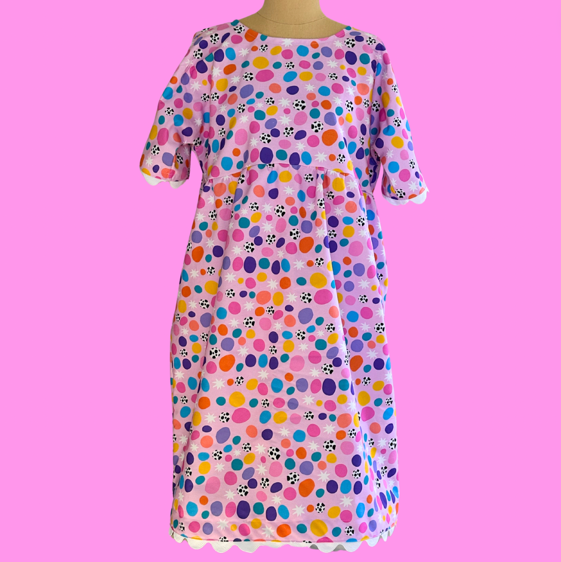 Spots and Stars Smock Dress