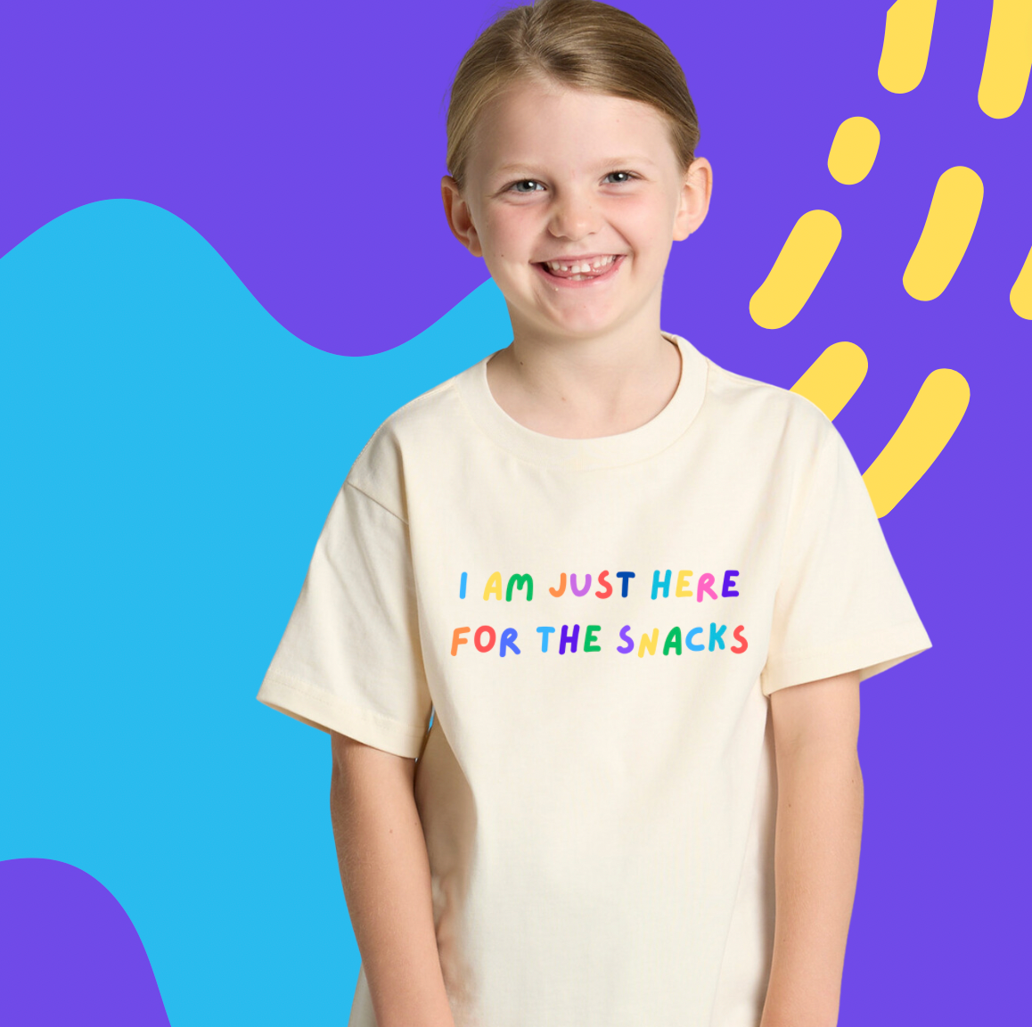 I Am Just Here For The Snacks - Kids Tee