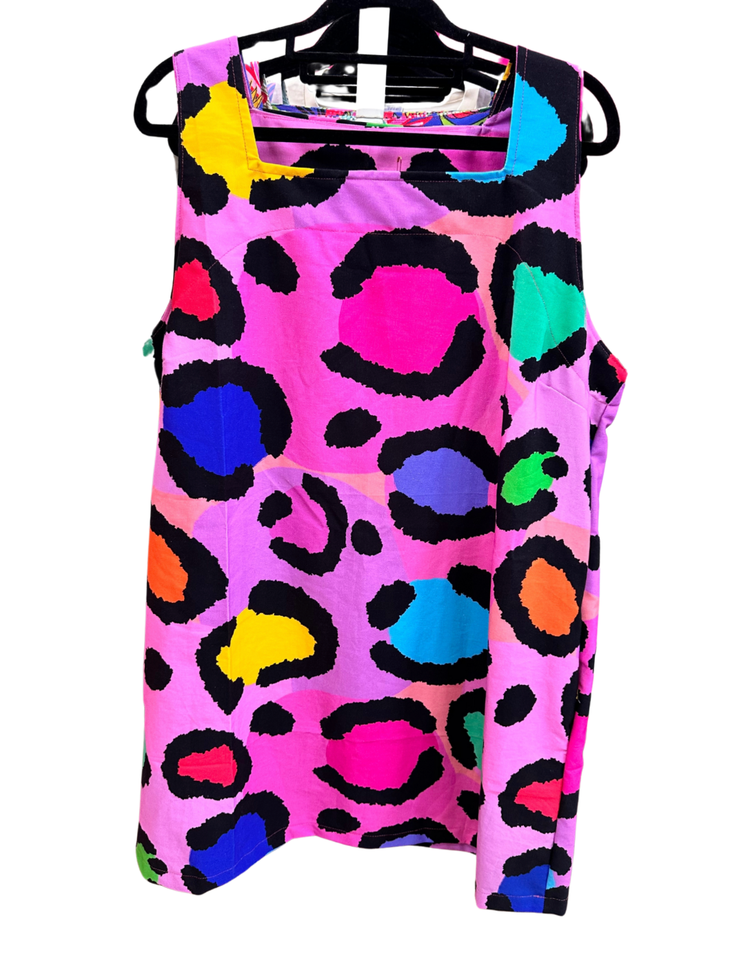Square Neck Shift Dress - Ladies - Wild Pink Leopard (SIZE 14 ONLY)
