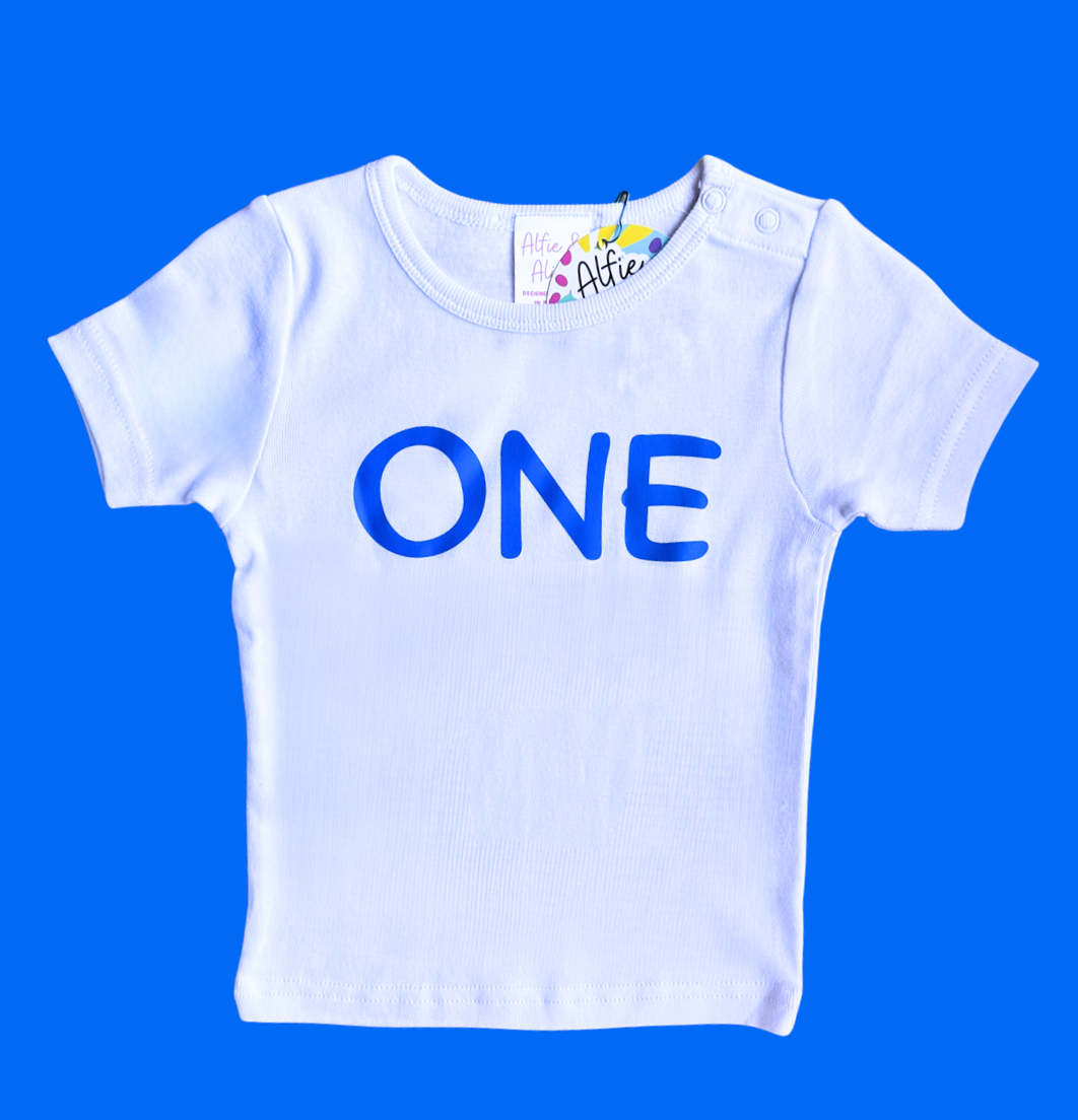 ONE birthday tees - assorted colour prints