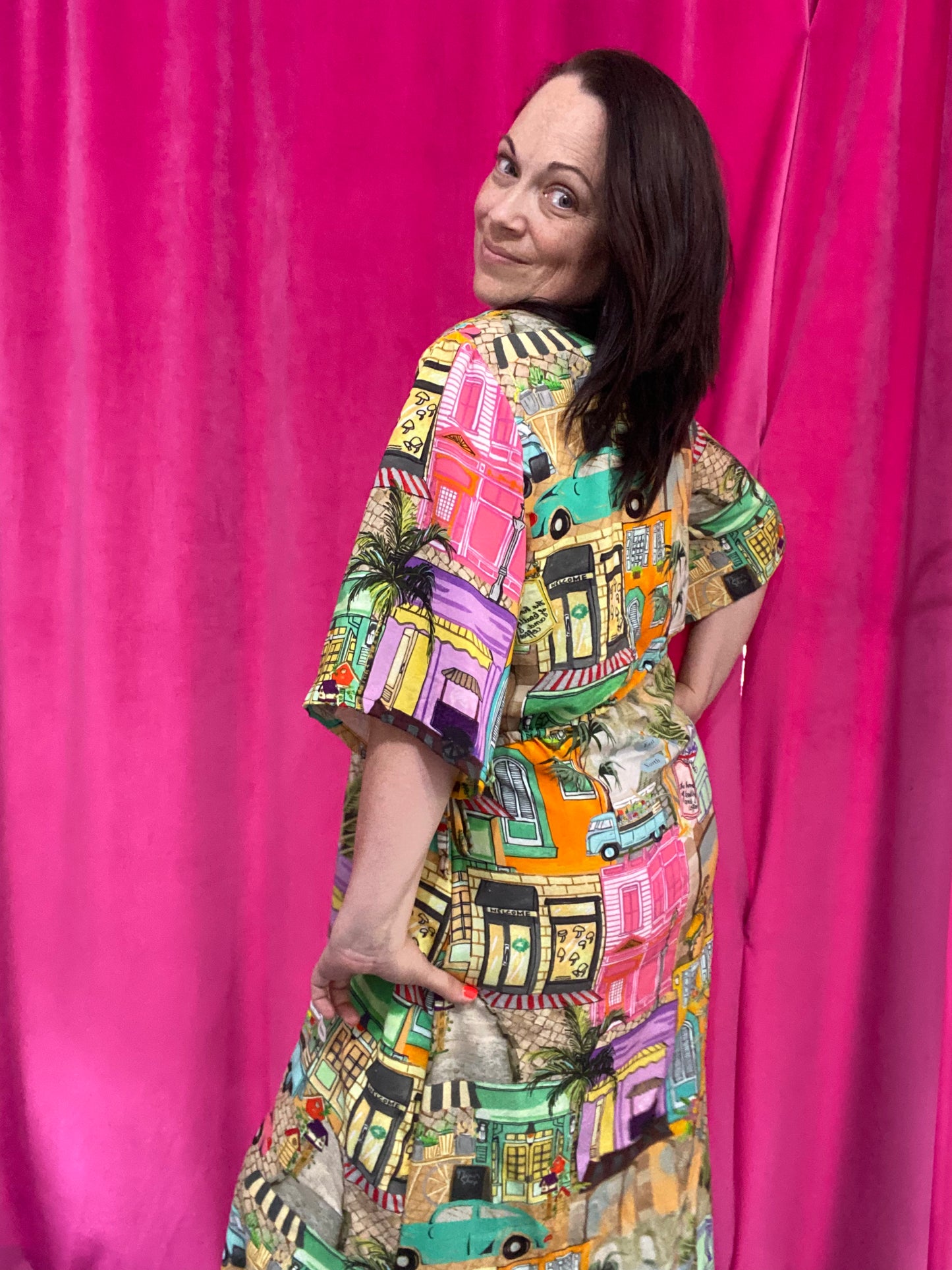 Ladies Holiday V Neck Maxi Dress (*Pre-order)