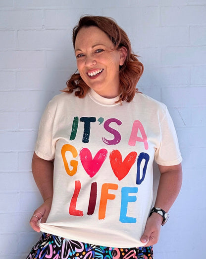 It's A Good Life - Ladies Tee (Cream)