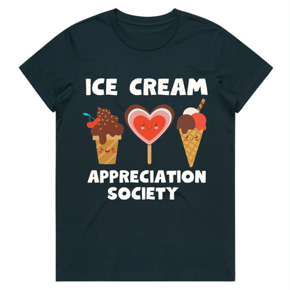 Ice Cream Appreciation Society - NAVY - Ladies Tee