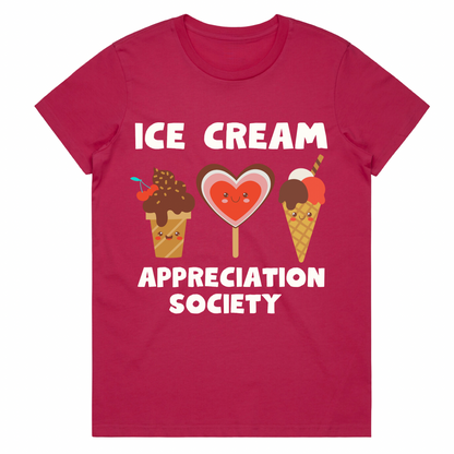 Ice Cream Appreciation Society - FUSCHIA - Ladies Tee