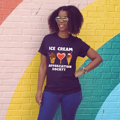 Ice Cream Appreciation Society - NAVY - Ladies Tee