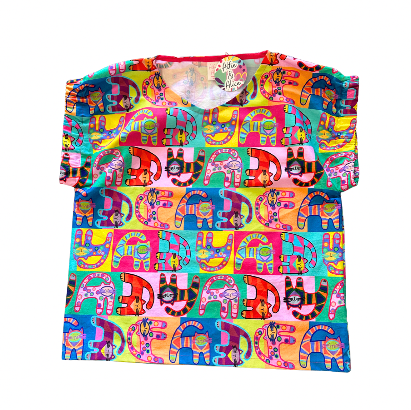 Cat-tastic Ladies Elastic Cuff Tee