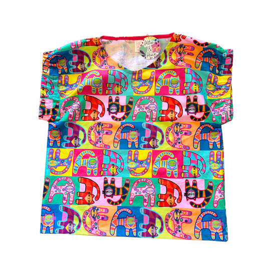 Cat-tastic Ladies Elastic Cuff Tee