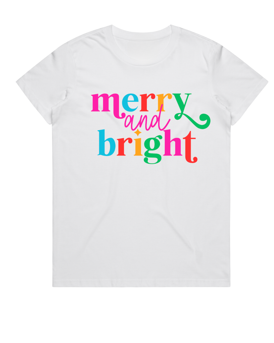 Merry and Bright  - Ladies Tee WHITE
