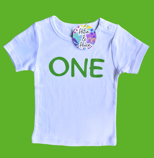 ONE birthday tees - assorted colour prints