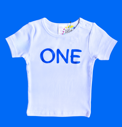 ONE birthday tees - assorted colour prints