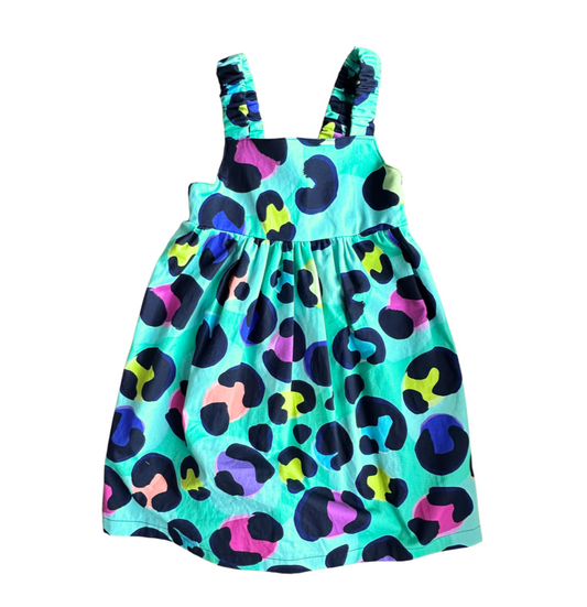 Green Leopard Dress - Kids (Size 5 only)
