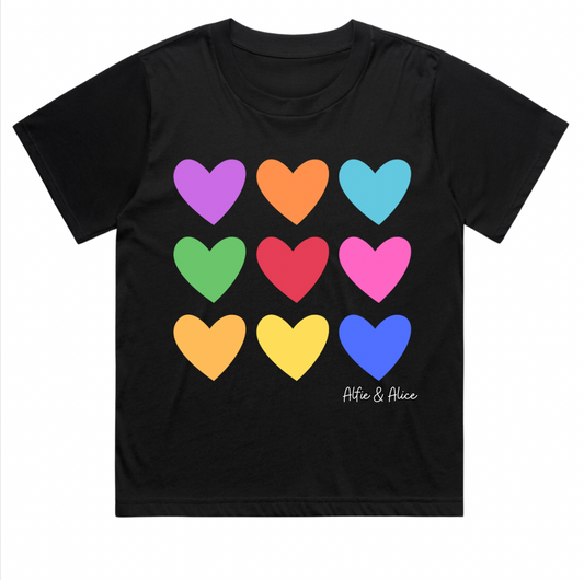 Love You, Mean It - Black Boxy Tee - Ladies