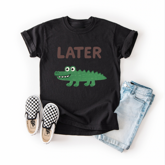 Later 'Gator - Kids Oversized Tee (Black)