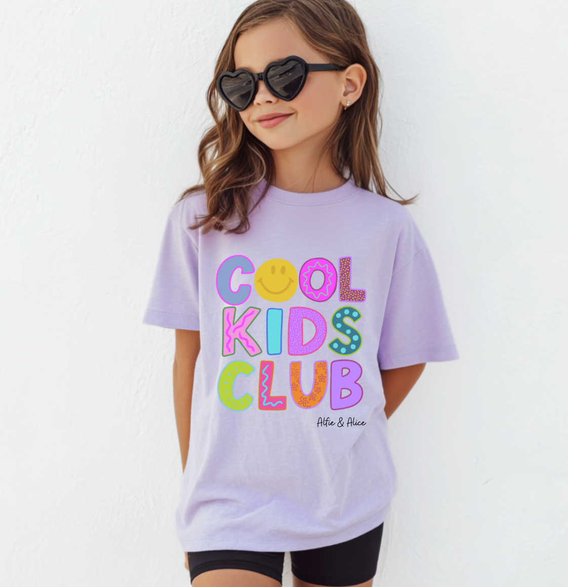 Cool Kids Club - Kids Oversized Tee (Orchid)