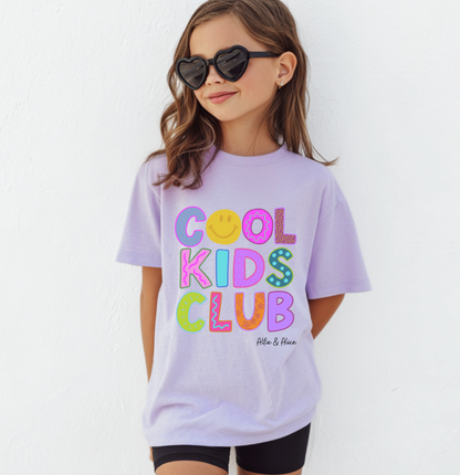 Cool Kids Club - Kids Oversized Tee (Orchid)