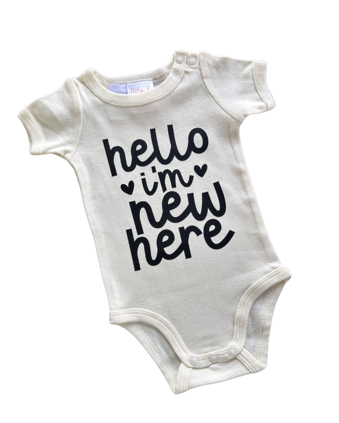 Hello I'm New Here - New Baby Romper (0-3 month size)