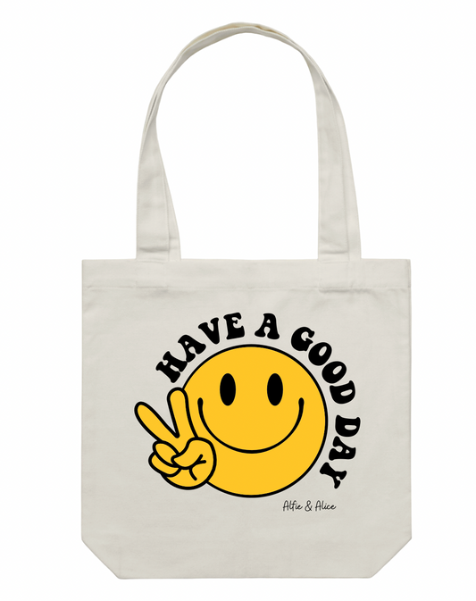 TOTE BAG - CREAM - HAVE A GOOD DAY