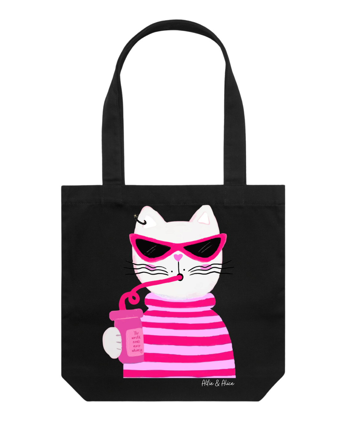 TOTE BAG - BLACK - COOL CAT