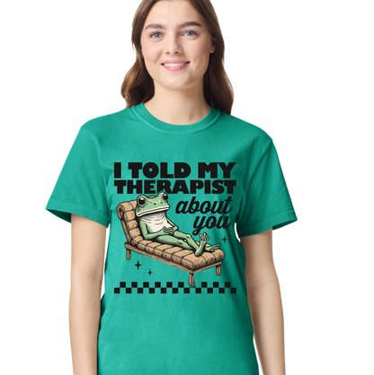 Therapy Frog - Ladies Tee (Green)