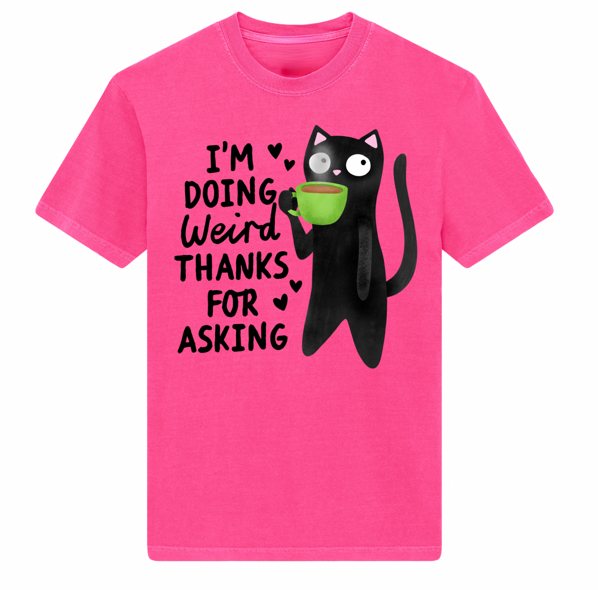 Doing Weird - Ladies Tee (Fluro Pink)